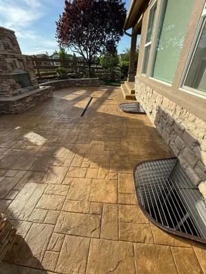 Exterior home improvements including deck construction and window installation